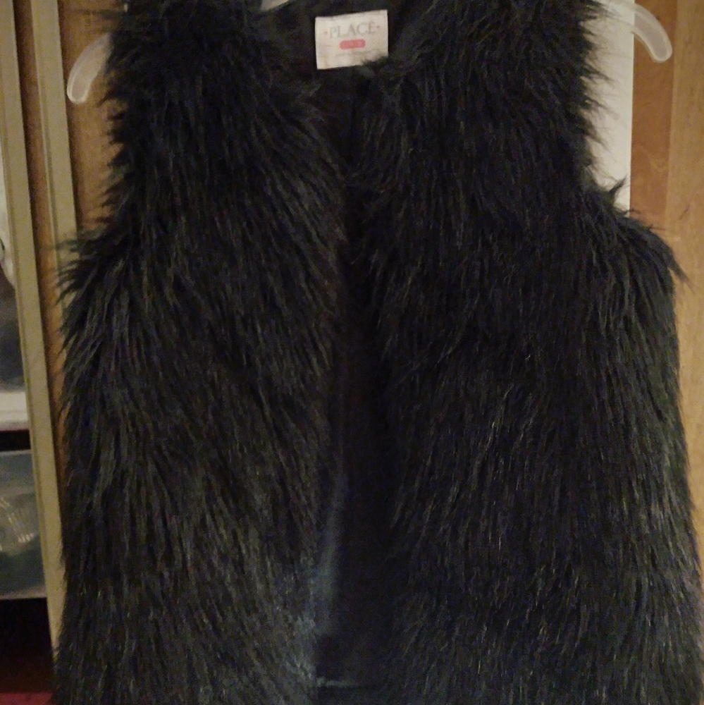 Cute faux fur vest jacket